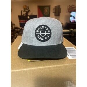 Brixton MFG Company Cap Hat Black Patch Logo Snapback brand new